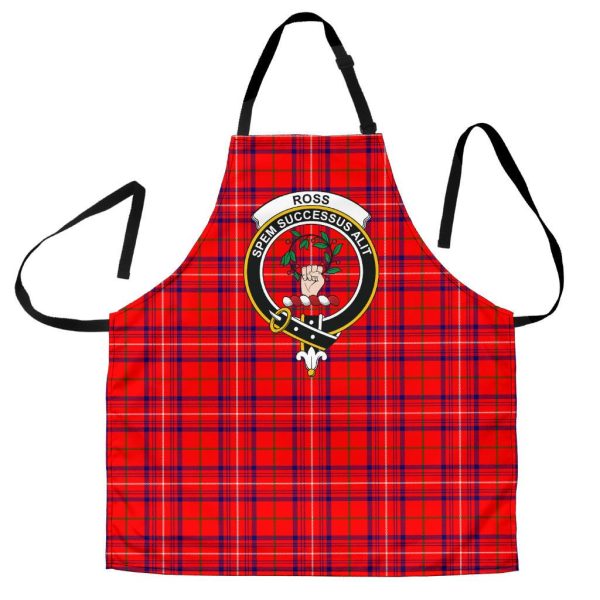Rose Modern Tartan Crest Apron Hot on Sale