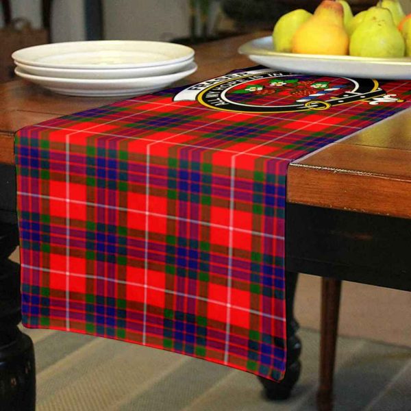 Fraser Tartan Crest Table Runner - Cotton table runner For Cheap - Image 3