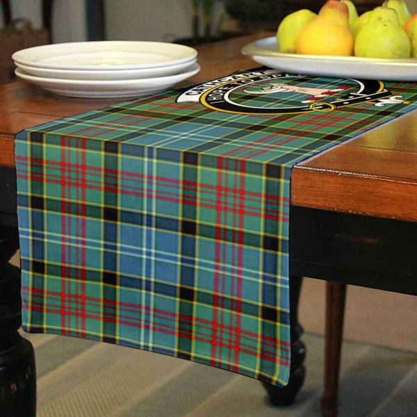 Cathcart Tartan Crest Table Runner - Cotton table runner Online Sale - Image 3