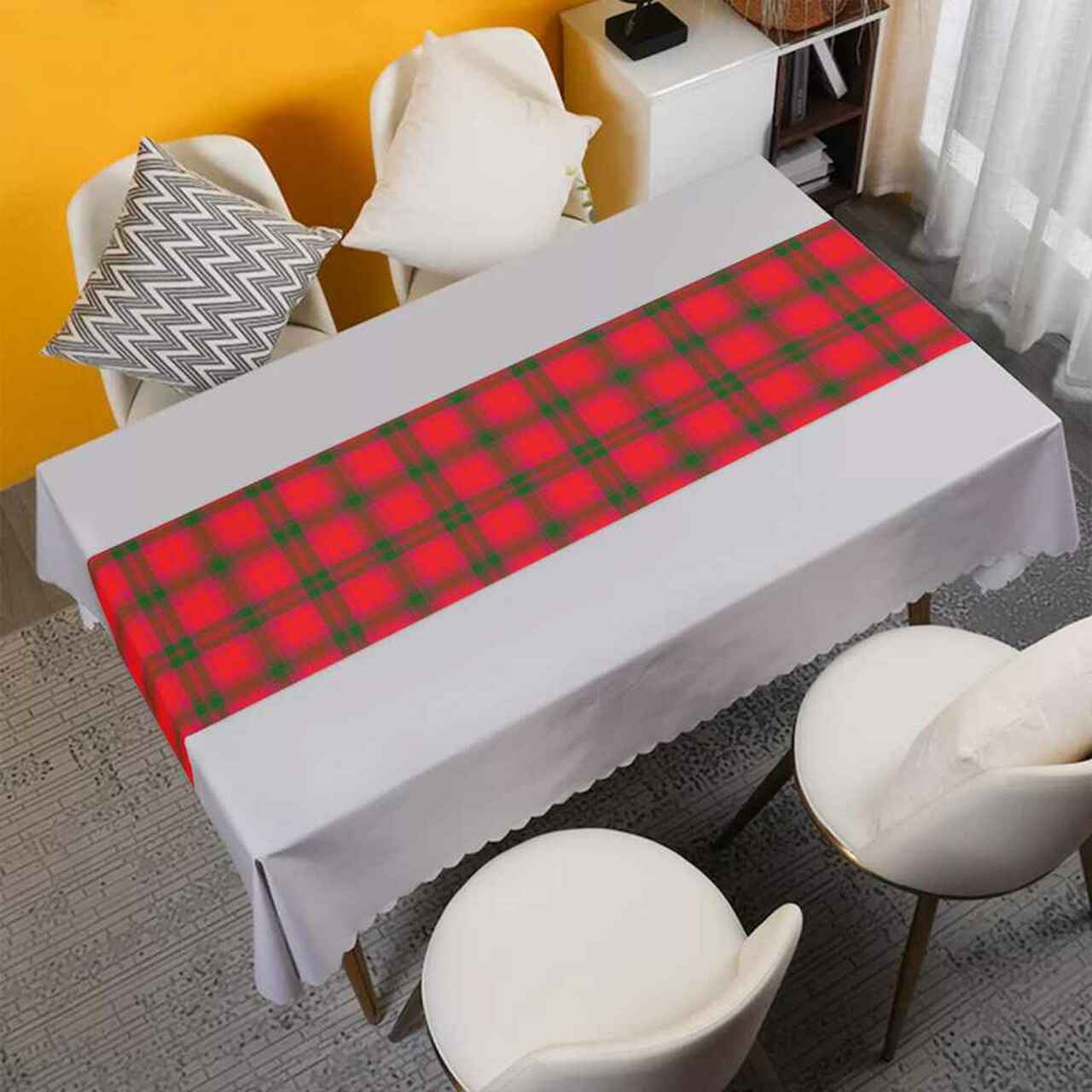 MacNab Modern Tartan Table Runner – Cotton table runner Online Sale