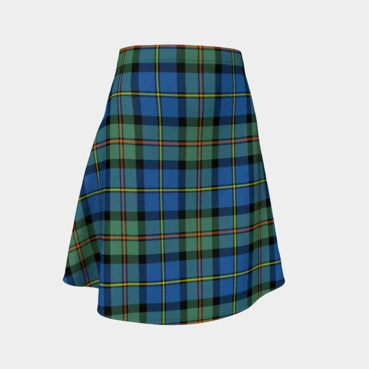 MacLeod of Harris Ancient Tartan Flared Skirt Hot on Sale