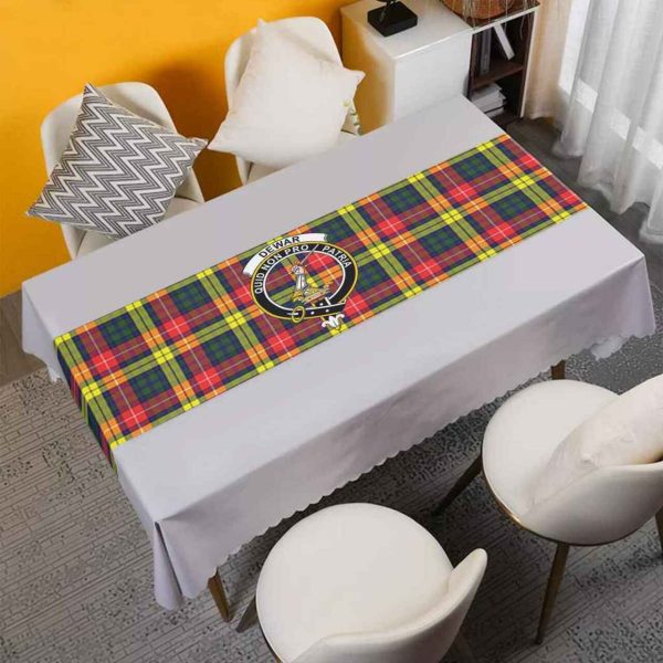 Dewar Tartan Crest Table Runner - Cotton table runner Online now