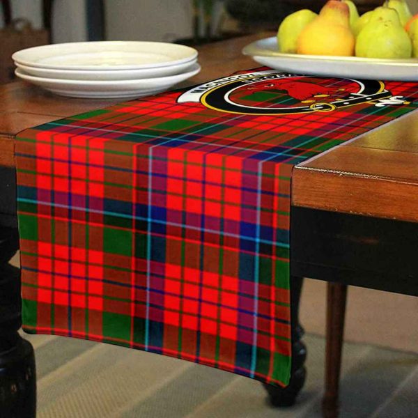 MacNicol (of Scorrybreac) Tartan Crest Table Runner - Cotton table runner Cheap - Image 3