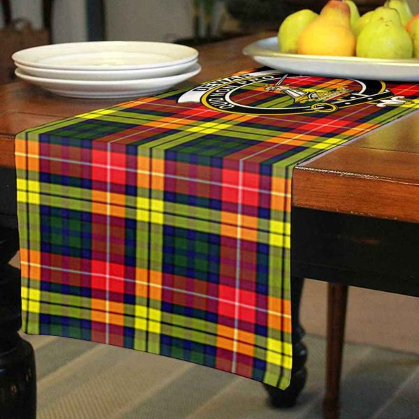 Dewar Tartan Crest Table Runner - Cotton table runner Online now - Image 3