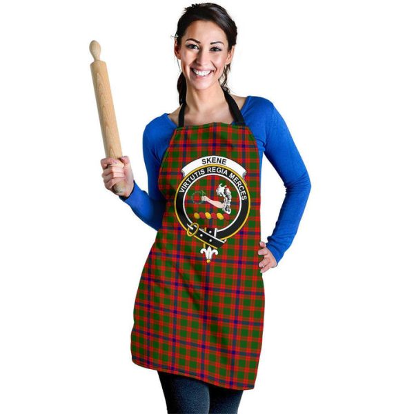 Skene Modern Tartan Crest Apron For Cheap - Image 2