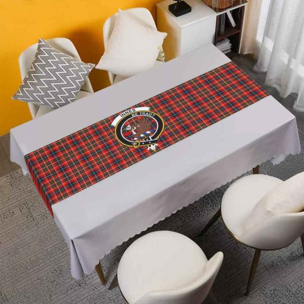 Innes Tartan Crest Table Runner - Cotton table runner Hot on Sale
