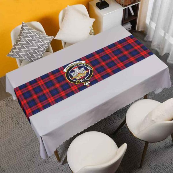MacLachlan Tartan Crest Table Runner - Cotton table runner Cheap