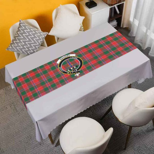 Dalziel Tartan Crest Table Runner - Cotton table runner For Discount