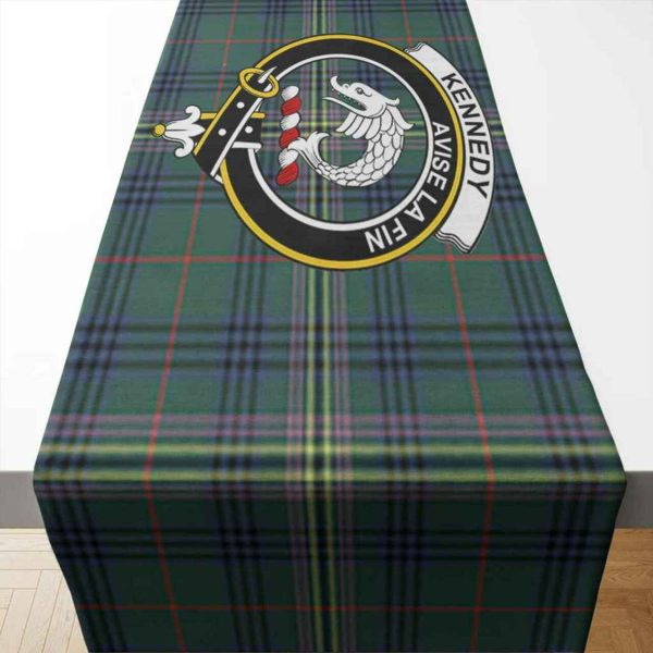 Kennedy Tartan Crest Table Runner - Cotton table runner For Cheap - Image 2
