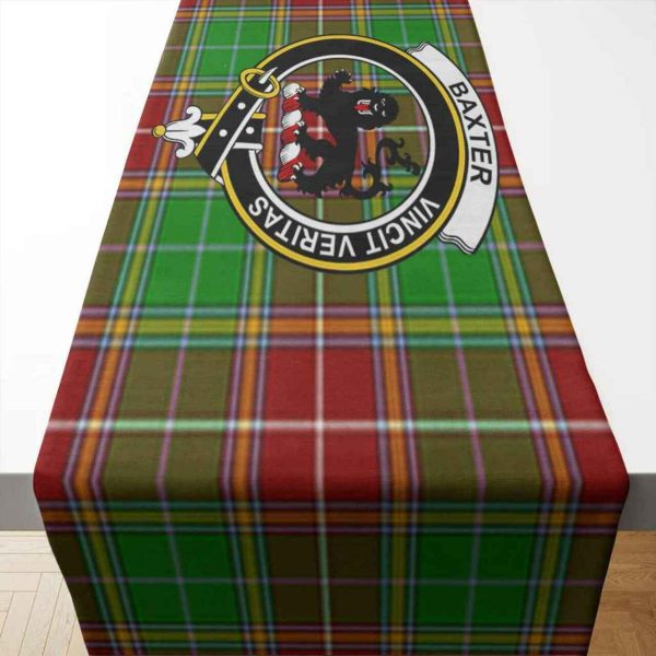 Baxter Tartan Crest Table Runner - Cotton table runner For Discount - Image 2