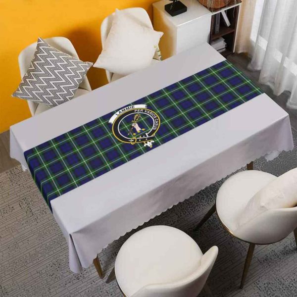 Lammie Tartan Crest Table Runner - Cotton table runner Discount