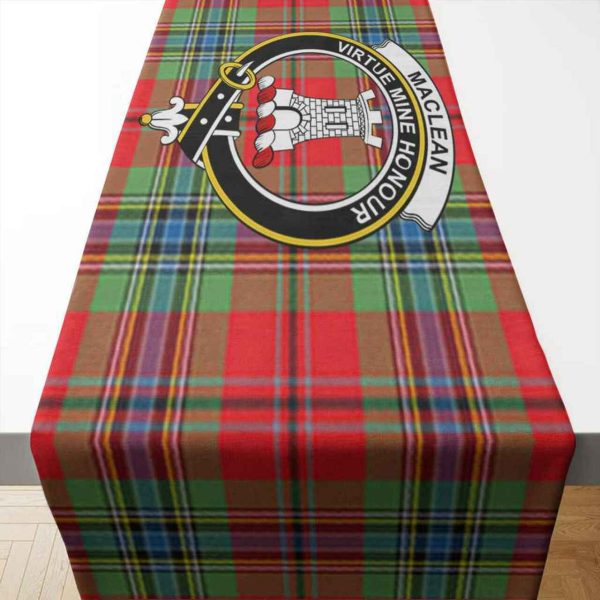 MacLean Tartan Crest Table Runner - Cotton table runner For Cheap - Image 2