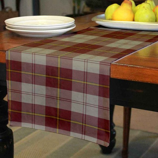 Cunningham Burgundy Dancers Tartan Table Runner - Cotton table runner Online Hot Sale - Image 3