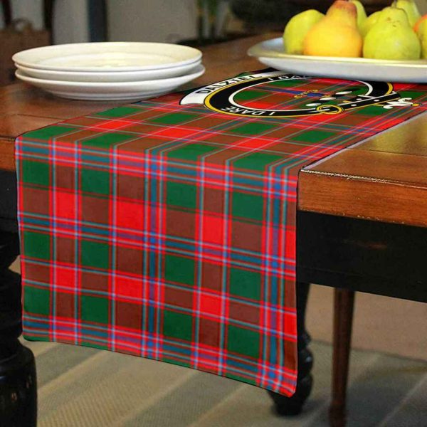 Dalziel Tartan Crest Table Runner - Cotton table runner For Discount - Image 3