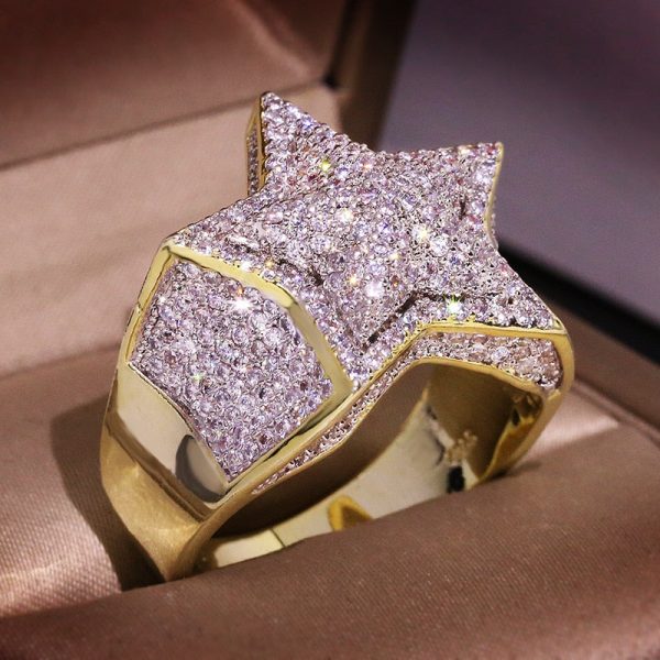 Star Pentagram Ring with Zircon Stone Fashion Jewelry for Women Online - Image 2